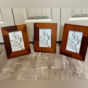 Set of 3 wood frames, 4” x 6”, made in Thailand